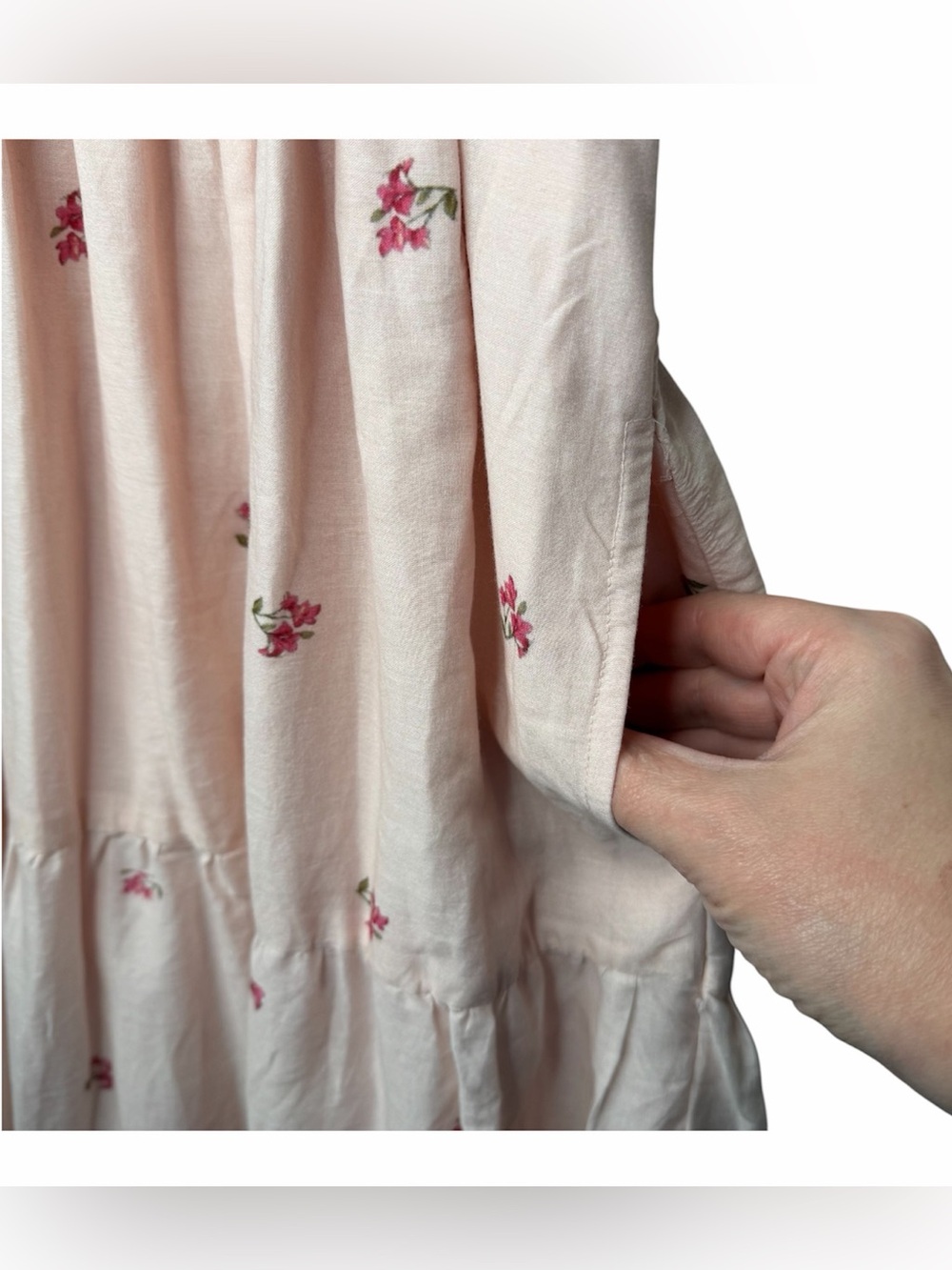 Anthropologie Somerset Puff Sleeve Maxi Dress Size Small Pink Floral Sundress - Picture 10 of 13